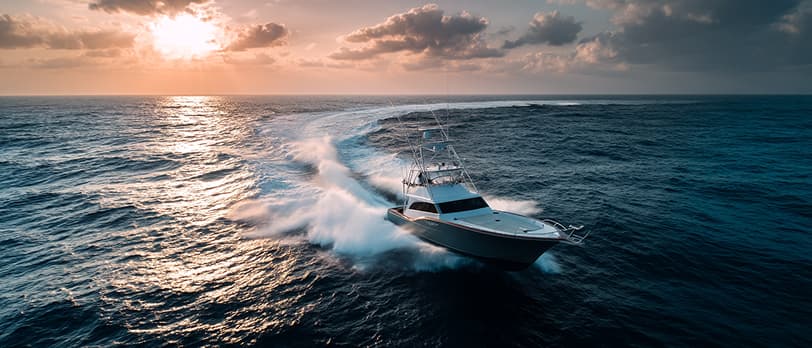 Sailing yacht under way — boat charter digital marketing by Marine Marketing International